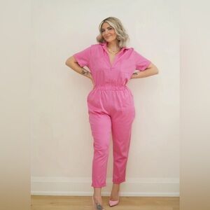 The birds papaya smash and tess pink kimi coveralls